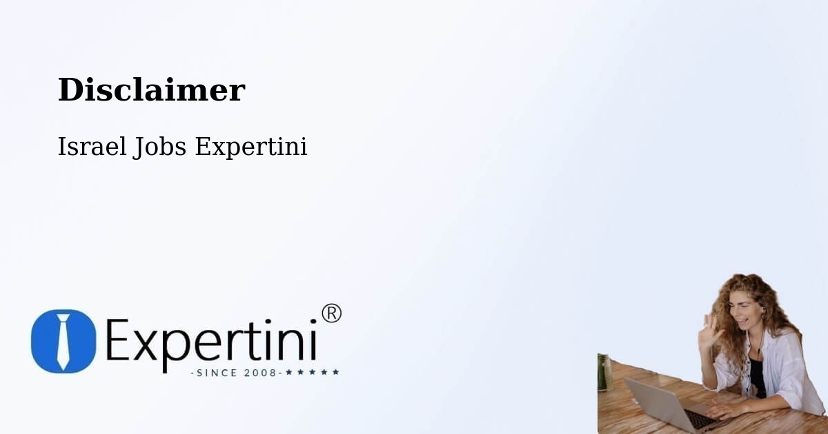 Disclaimer – Rahat - Israel Jobs Expertini
